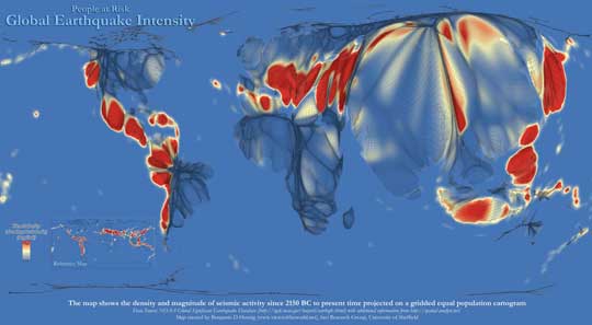 Erdbebenkarte Global
