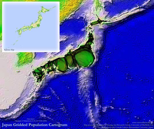 Erdbebenkarte Japan