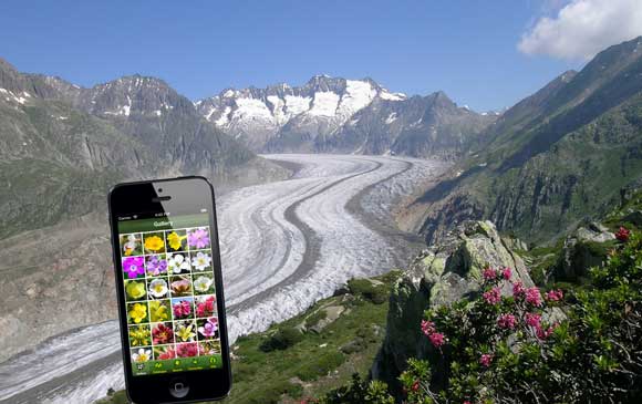 Aletsch Gletscher und iPhone