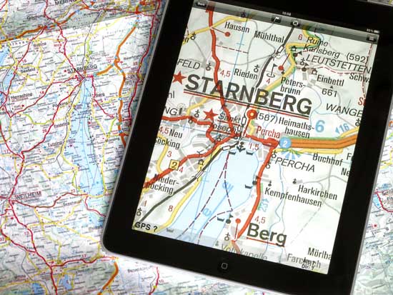 Wie sich das iPad oder iPhone als Landkarte nutzen lässtWie sich das iPad oder iPhone als Landkarte nutzen lässt